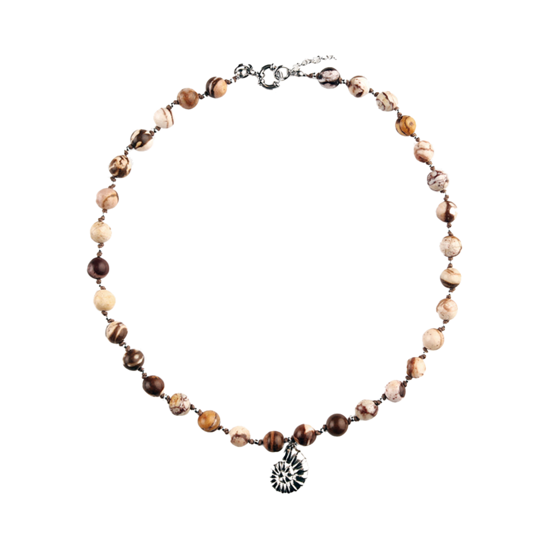 2024FWACC01 Rubati Jasper Ammonite Necklace Brown