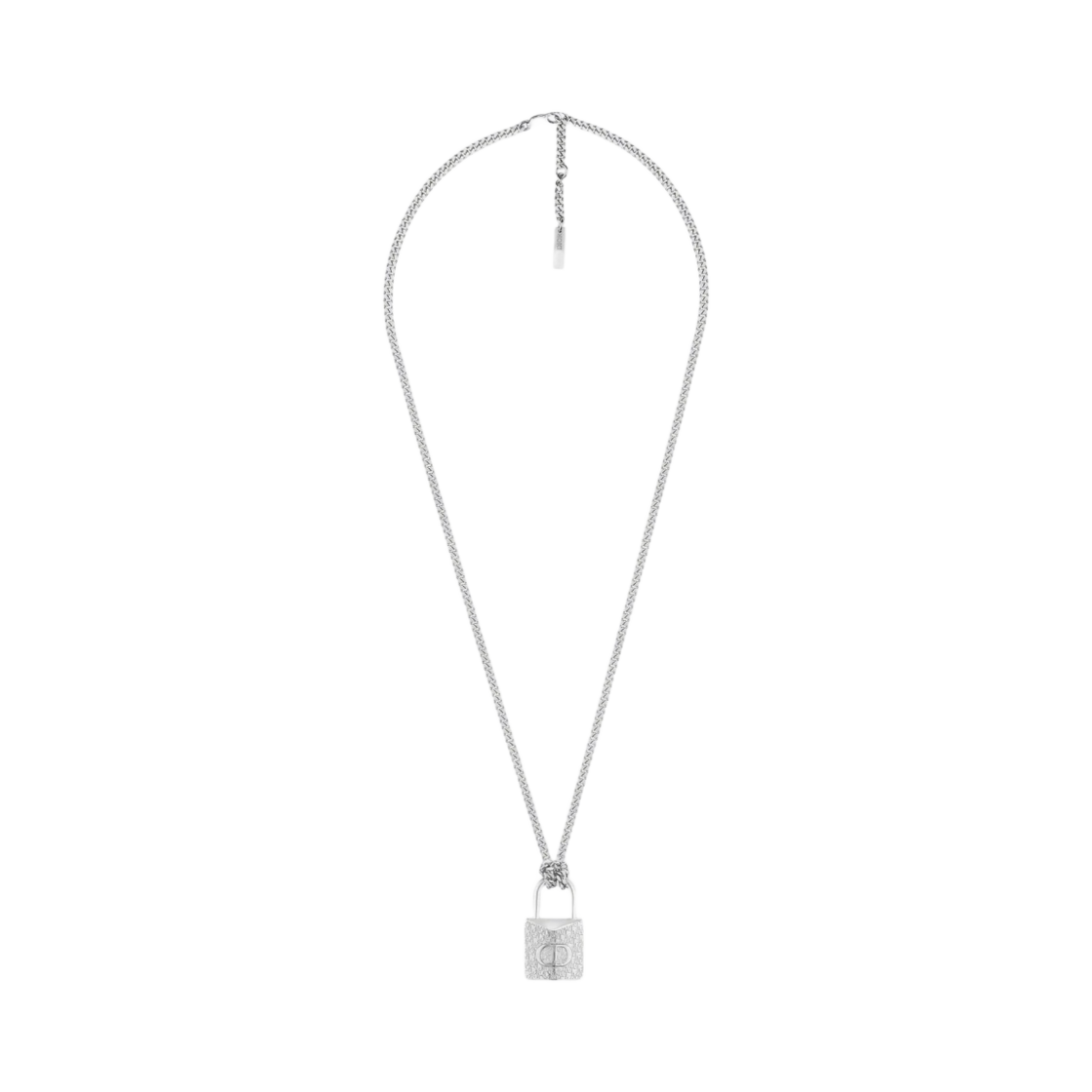 디올 오블리크 패드락 펜던트 네클리스 실버 피니쉬 브래스(Dior Oblique Padlock Pendant Necklace Silver Finish Brass) - 1