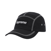 Supreme Reflective Stitch Camp Cap Black - 23SS