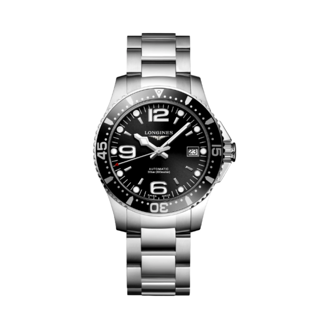 론진 하이드로콘퀘스트 쿼츠 39mm 스테인리스 스틸 선레이 블랙(Longines Hydroconquest Quartz 39mm Stainless Steel Sunray Black)