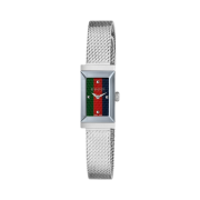 (W) Gucci G-Frame Quartz Stainless Steel Green Red Blue