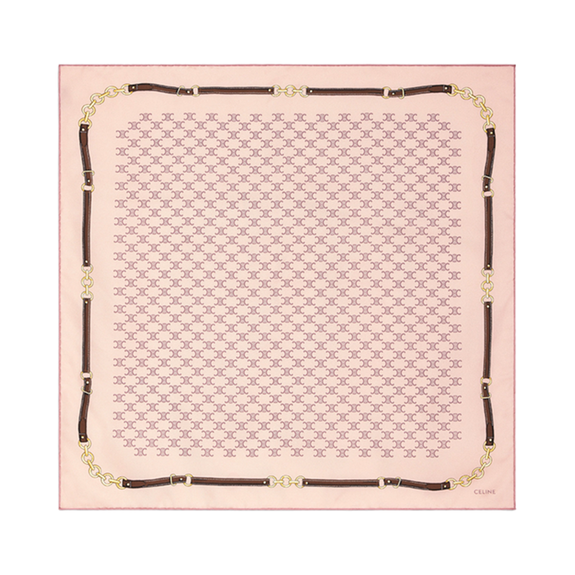 2AWB60ZV1-24BY Celine Bandana in Heritage Silk Twill Baby Pink