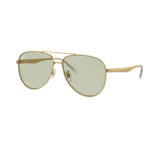 Ray-Ban RB3712D Polished Gold Frame Green Classic Lenses Low Bridge Fit