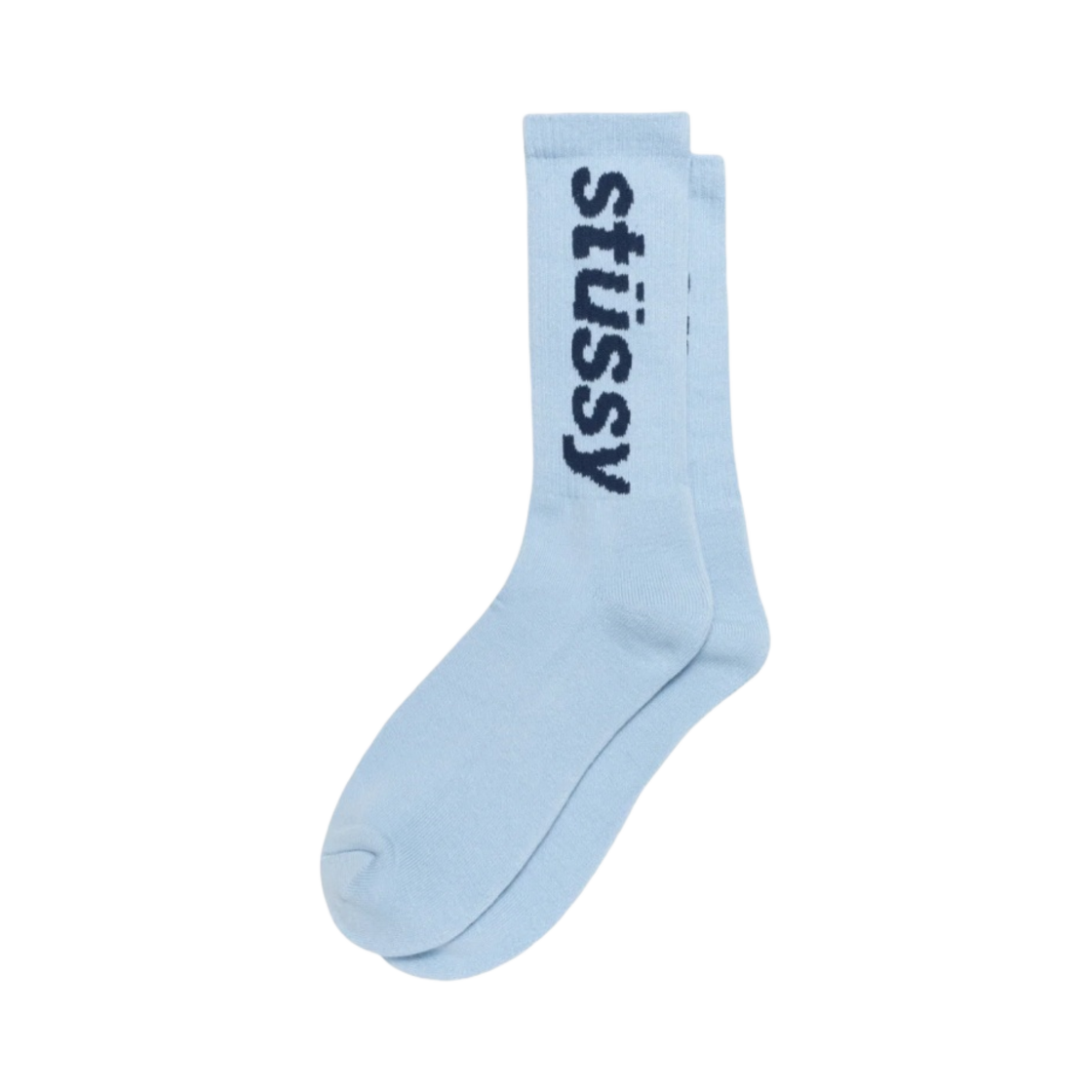 스투시 헬베티카 크루 삭스 스카이 블루 네이비(Stussy Helvetica Crew Socks Sky Blue Navy) - 1