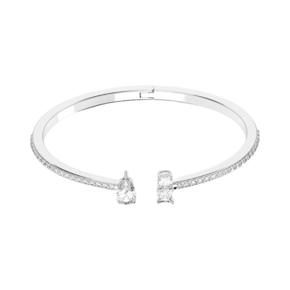 (W) 스와로브스키 어트랙트 커프 화이트 로듐 플래팅((W) Swarovski Attract Cuff White Rhodium Plated)