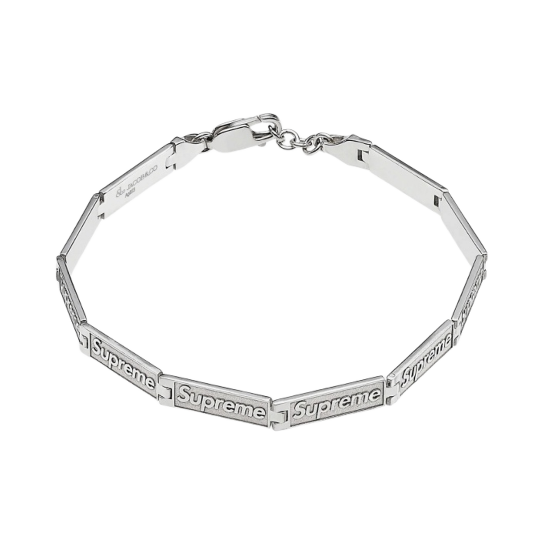슈프림 x 제이콥 & 코 로고 링크 브레이슬릿 스털링 실버 - 23SS(Supreme x Jacob & Co Logo Link Bracelet Sterling Silver - 23SS)