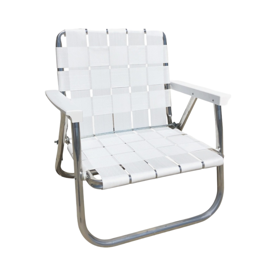 론 체어 로우 백 비치 체어 브라이트 화이트(Lawn Chair Low Back Beach Chair Bright White)