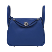 Hermes Lindy Mini Bag Verso Swift & Palladium Bleu Royal Menthe