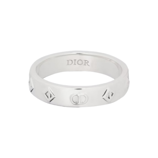 R1227HOMST-D990 Dior CD Diamond Ring Silver