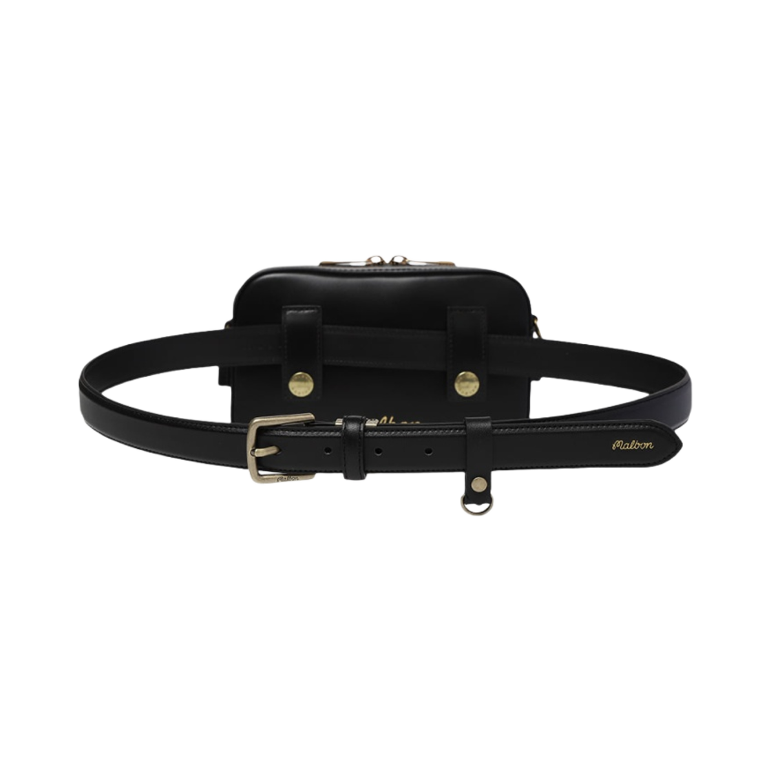 (W) 말본 골프 버킷 힙색 벨트 블랙((W) Malbon Golf Buckets Hip Sack Belt Black) - 3