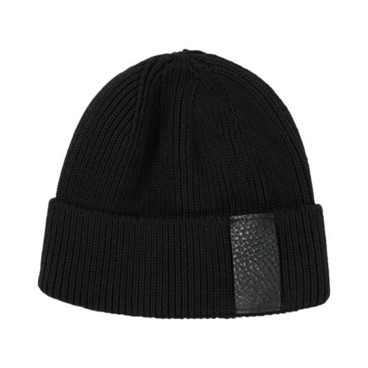 SURGERY Leather Patch Fur Beanieビーニー 3/9再入荷【SURGERY】surgery leather patch fur beanie | OUR