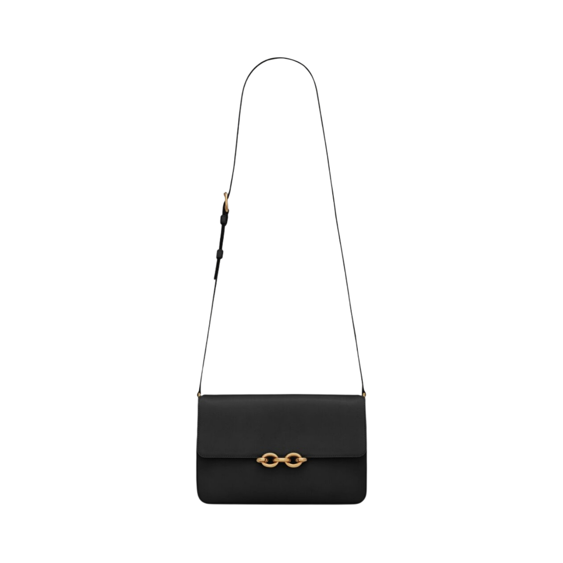 649795-2R20W-1000 Saint Laurent Le Maillon Satchel Bag in Smooth Leather Black