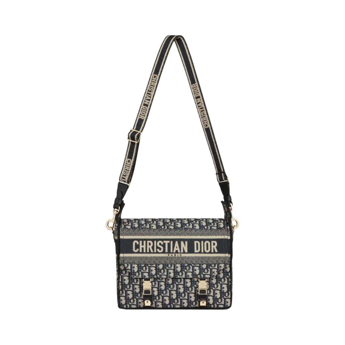 디올 디올캠프 미디움 백 블루 디올 오블리크 자수(Dior Diorcamp Medium Bag Blue Dior Oblique Embroidery) - 3