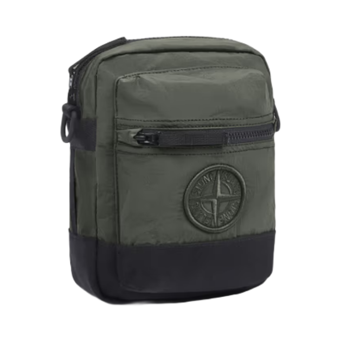 스톤 아일랜드 9200908 나일론 메탈 인 에코닐 파우치 백 포켓 앤 지퍼 머스크 그린 - 25SS(Stone Island 9200908 Nylon Metal in Econyl Pouch Bag with Pockets and Zipper Musk Green - 25SS) - 2