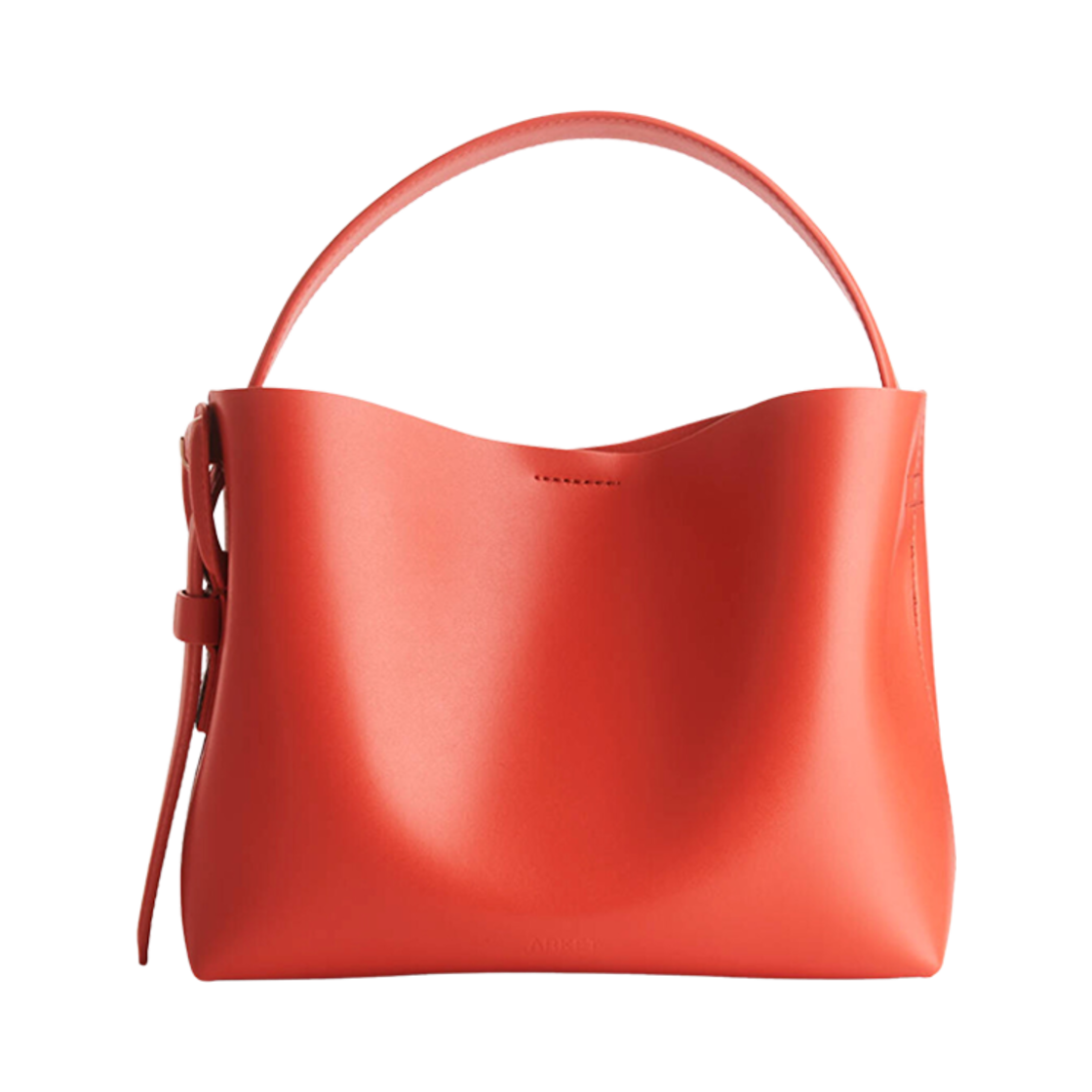 1012998-007 Arket Rigid Leather Crossbody Bag Orange