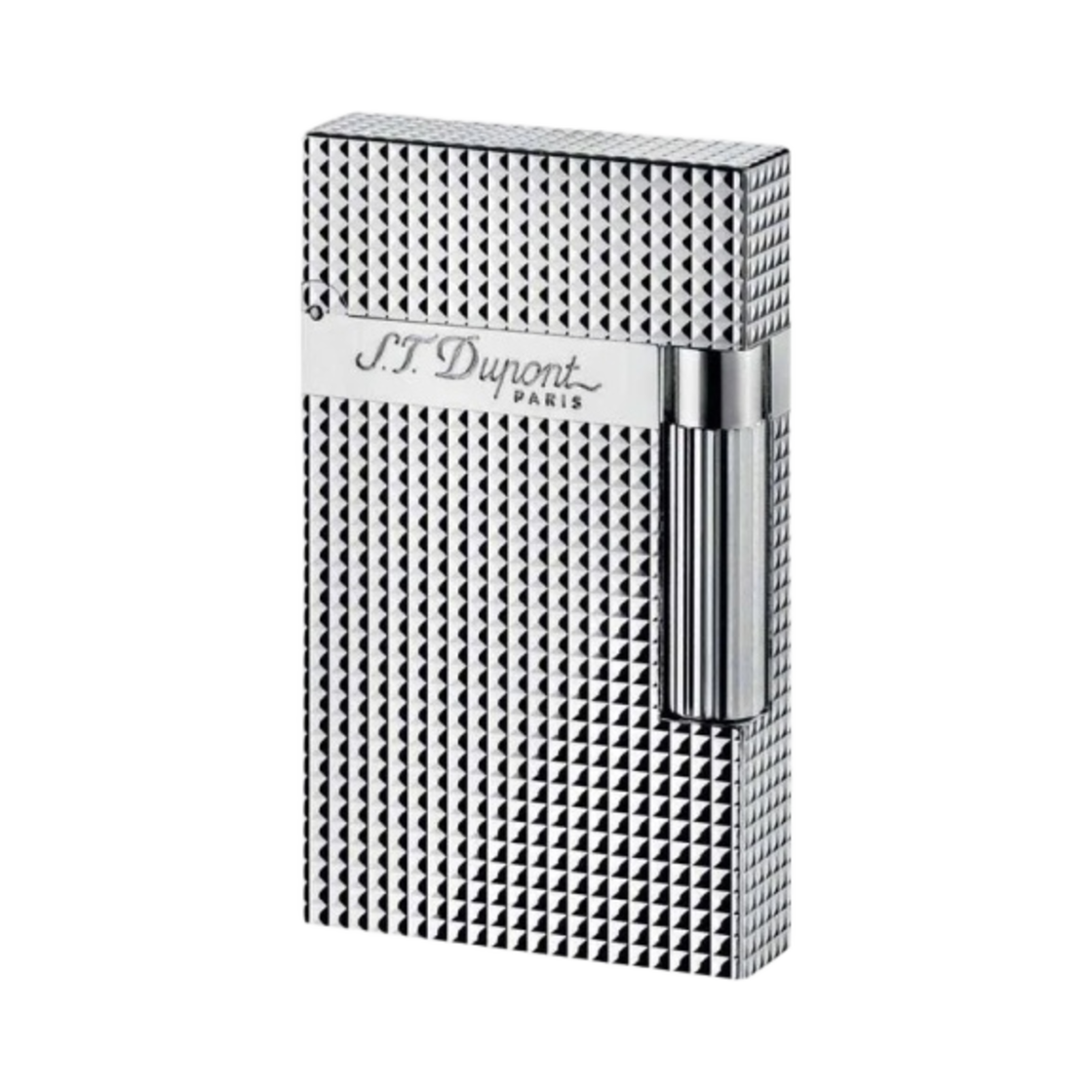 S.T. 듀퐁 라인 2 다이아몬드 헤드 라이터 실버 피니시(S.T. Dupont Line 2 Diamond Head Lighter Silver Finish) - 1