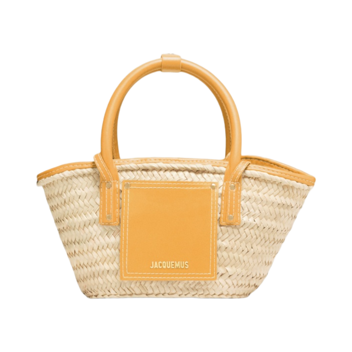 자크뮈스 르 쁘띠 파니에 솔리 미니 비치 바스켓 백 다크 옐로우(Jacquemus Le Petit Panier Soli Mini Beach Basket Bag Dark Yellow) - 1