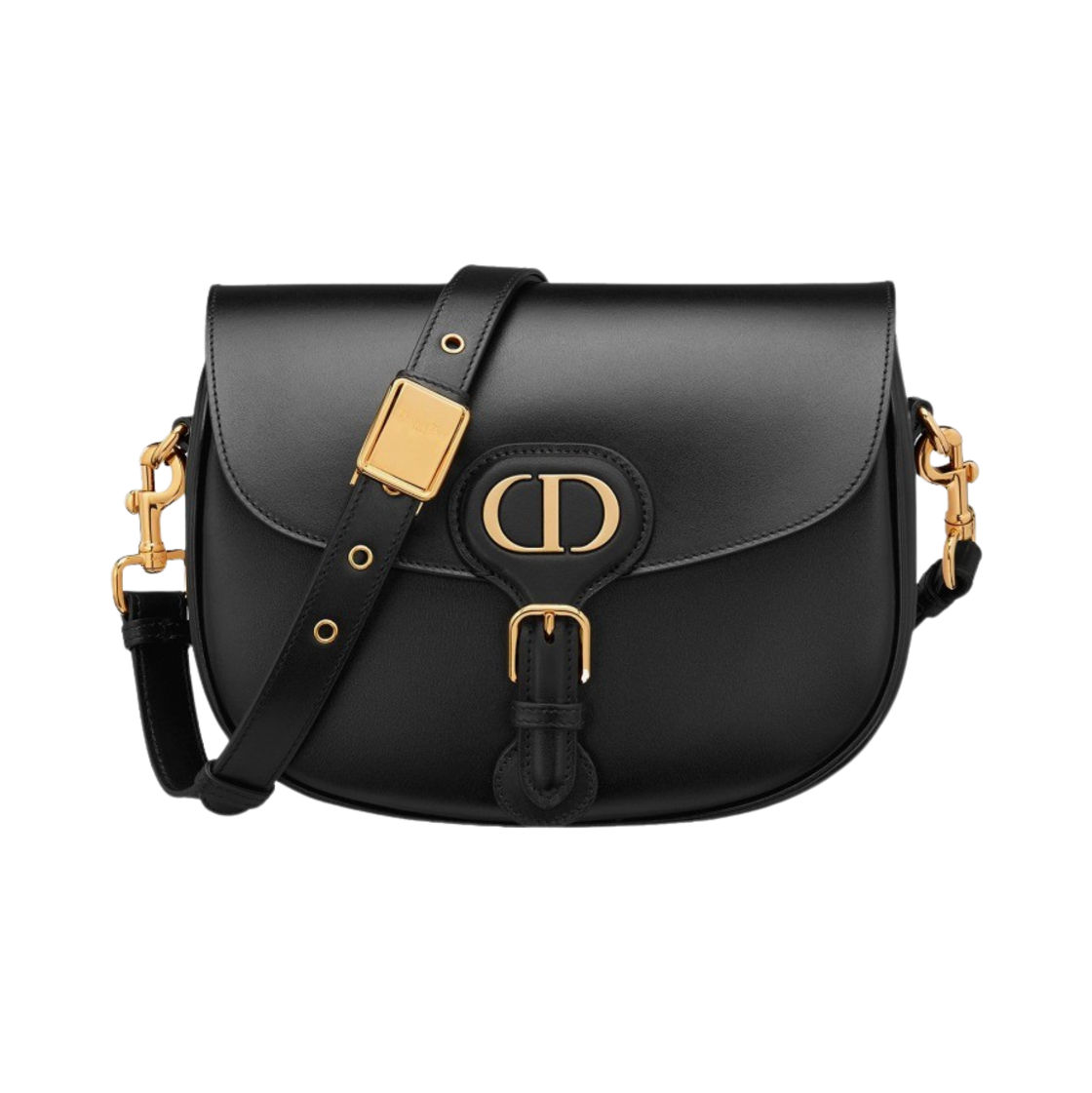 디올 미디움 바비백 박스 카프스킨 블랙 골드