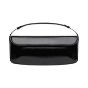 Courreges Sleek Naplak Leather Baguette Bag Black
