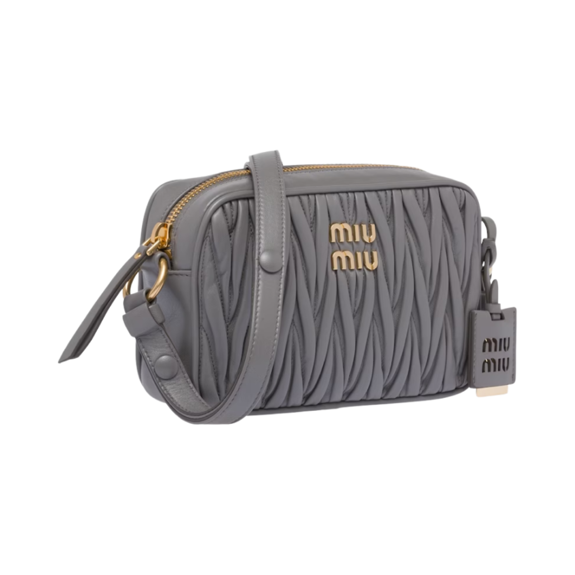 미우 미우 마틀라세 나파 레더 숄더백 마블 그레이(Miu Miu Matelasse Nappa Leather Shoulder Bag Marble Grey) - 2
