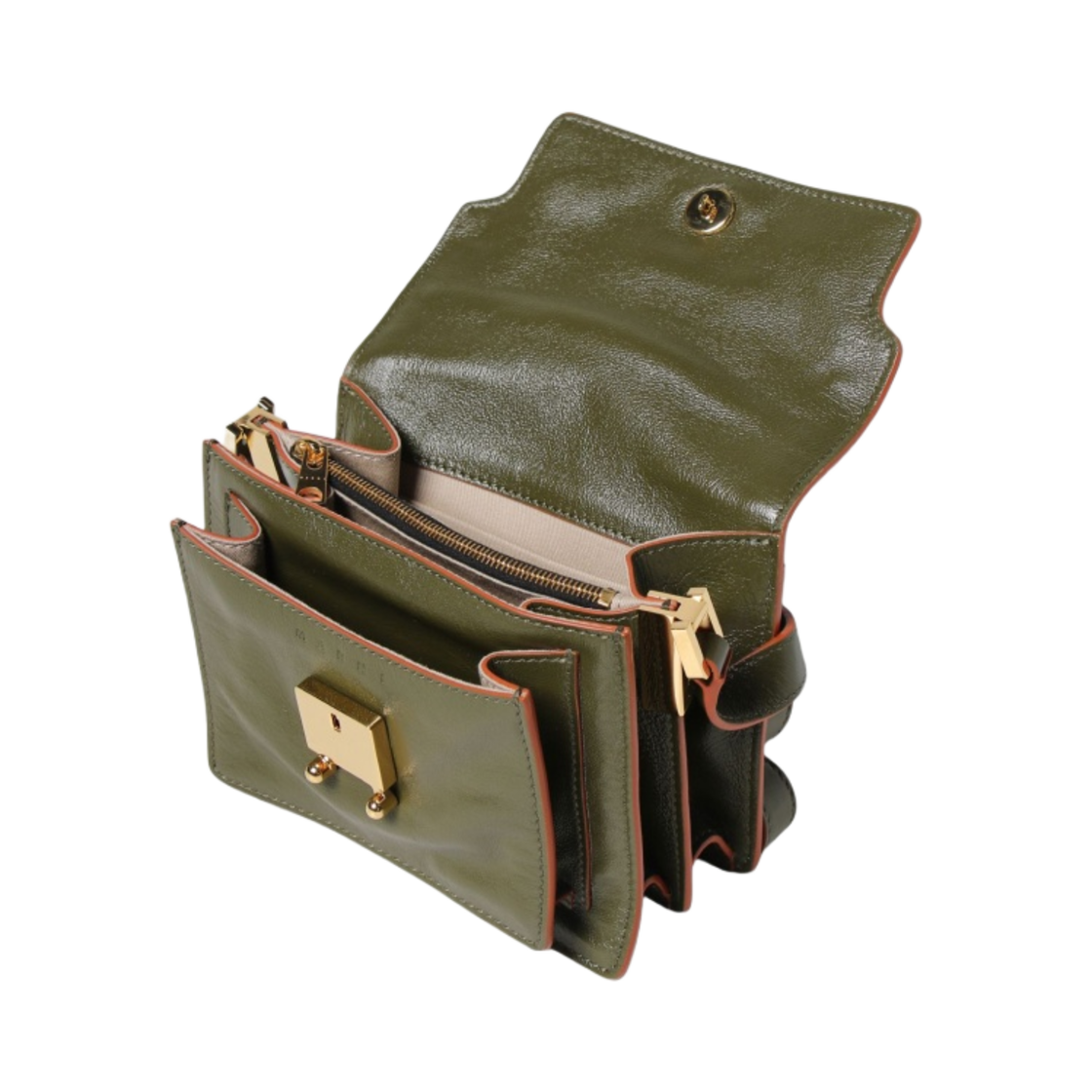 마르니 텀블드 미니 트렁크백 모스톤(Marni Tumbled Mini Trunk Bag Mosstone) - 2