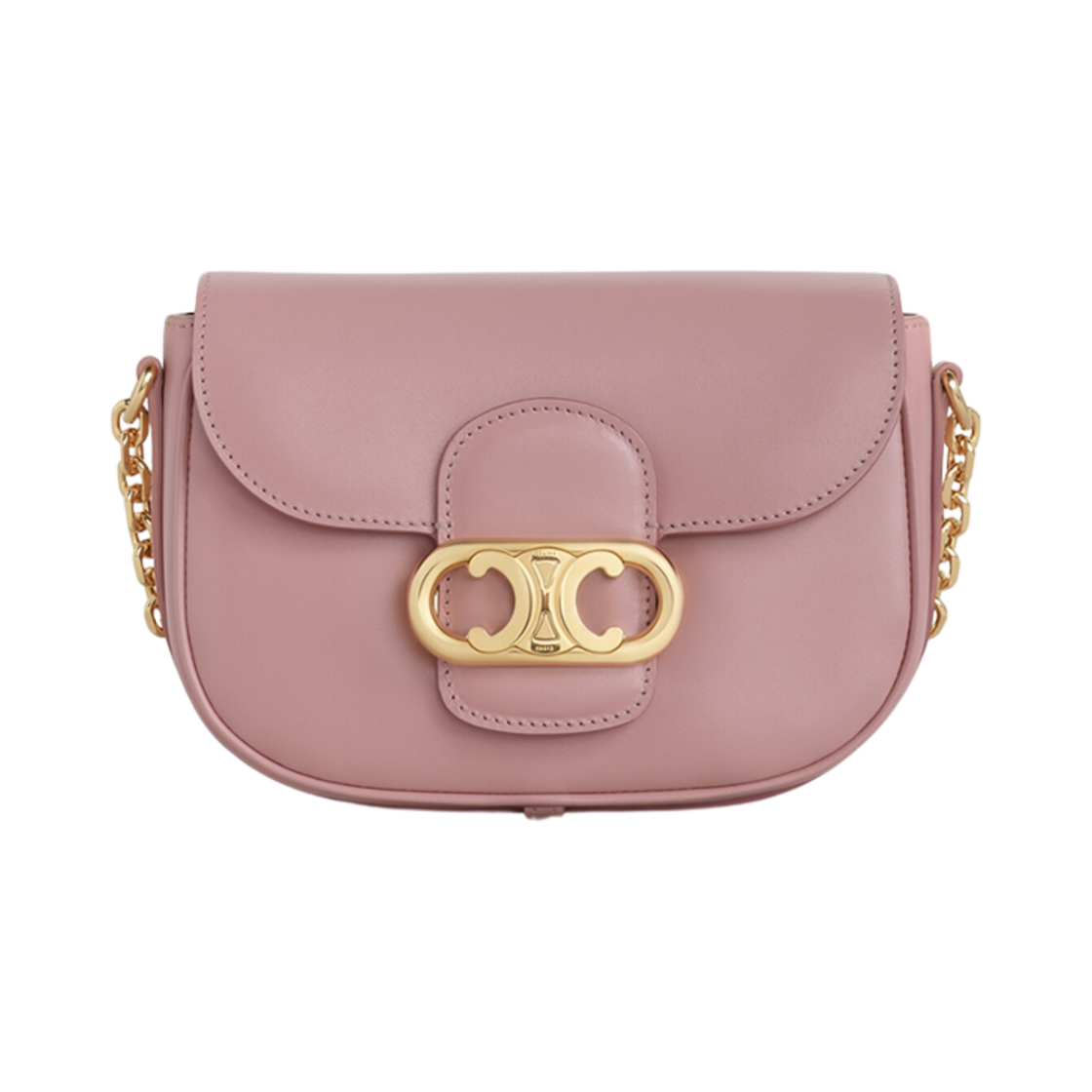 셀린느 샤이니 카프스킨 스몰 체인 마이옹 트리옹프 백 빈티지 핑크(Celine Small Chain Maillon Triomphe Bag in Shiny Calfskin Vintage Pink) - 1