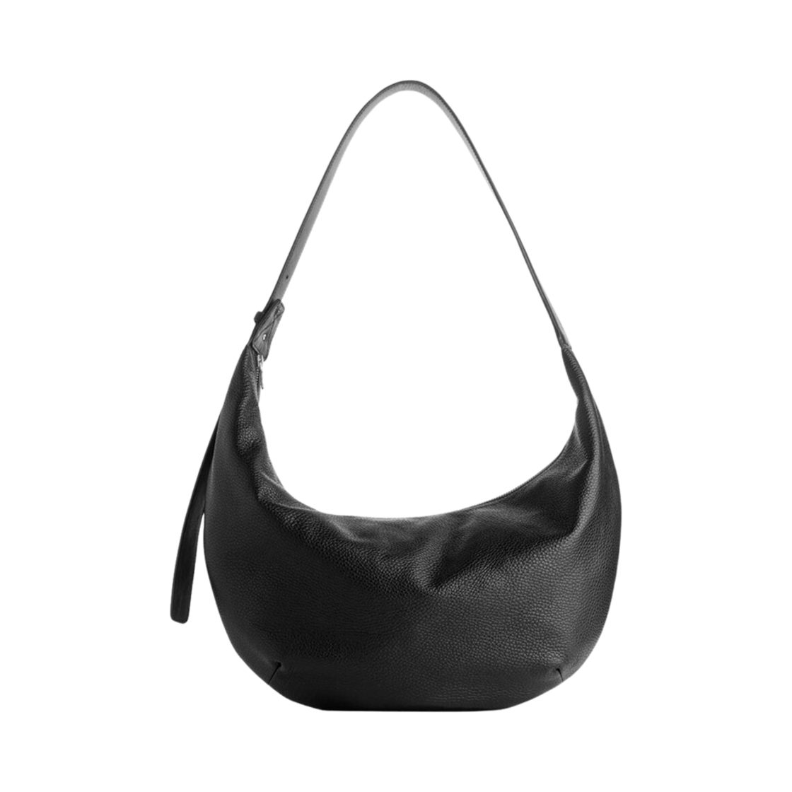 아르켓 커브드 레더 백 블랙(Arket Curved Leather Bag Black)