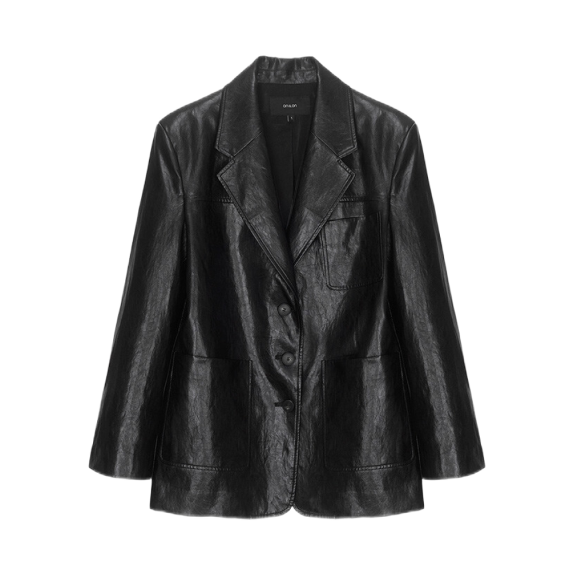 NEL4XJ262-10 (W) On&On Eco Leather Jacket Black