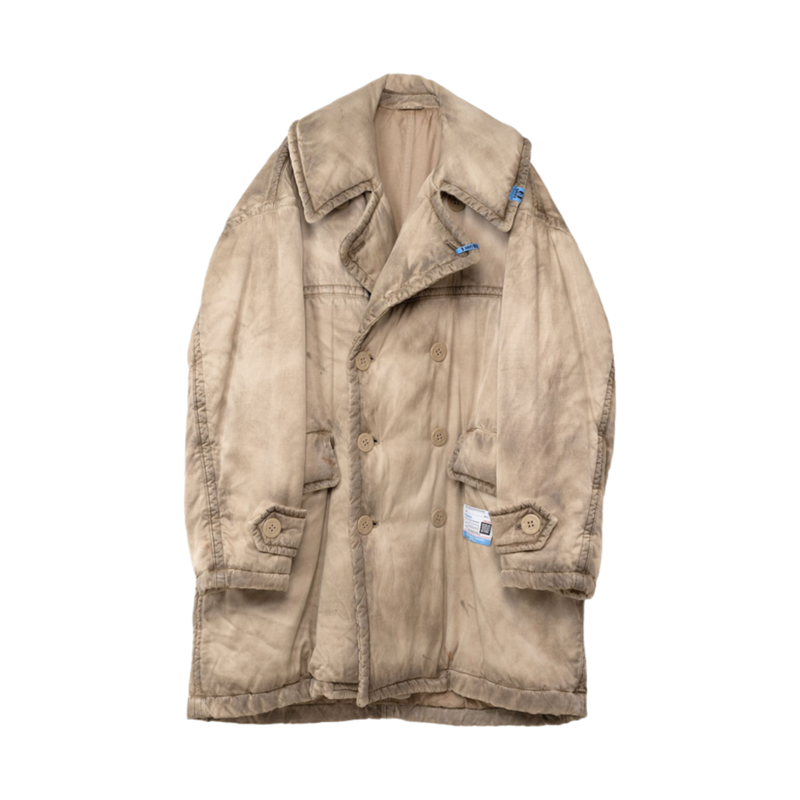 A11CT042-BEIGE Maison Mihara Yasuhiro Padded Pea Coat Beige