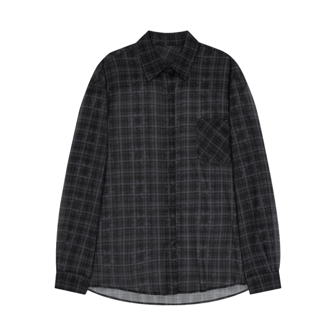 오호스 오버 체크 셔츠 블랙(OJOS Over Check Shirts Black)