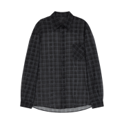 OJOS Over Check Shirts Black