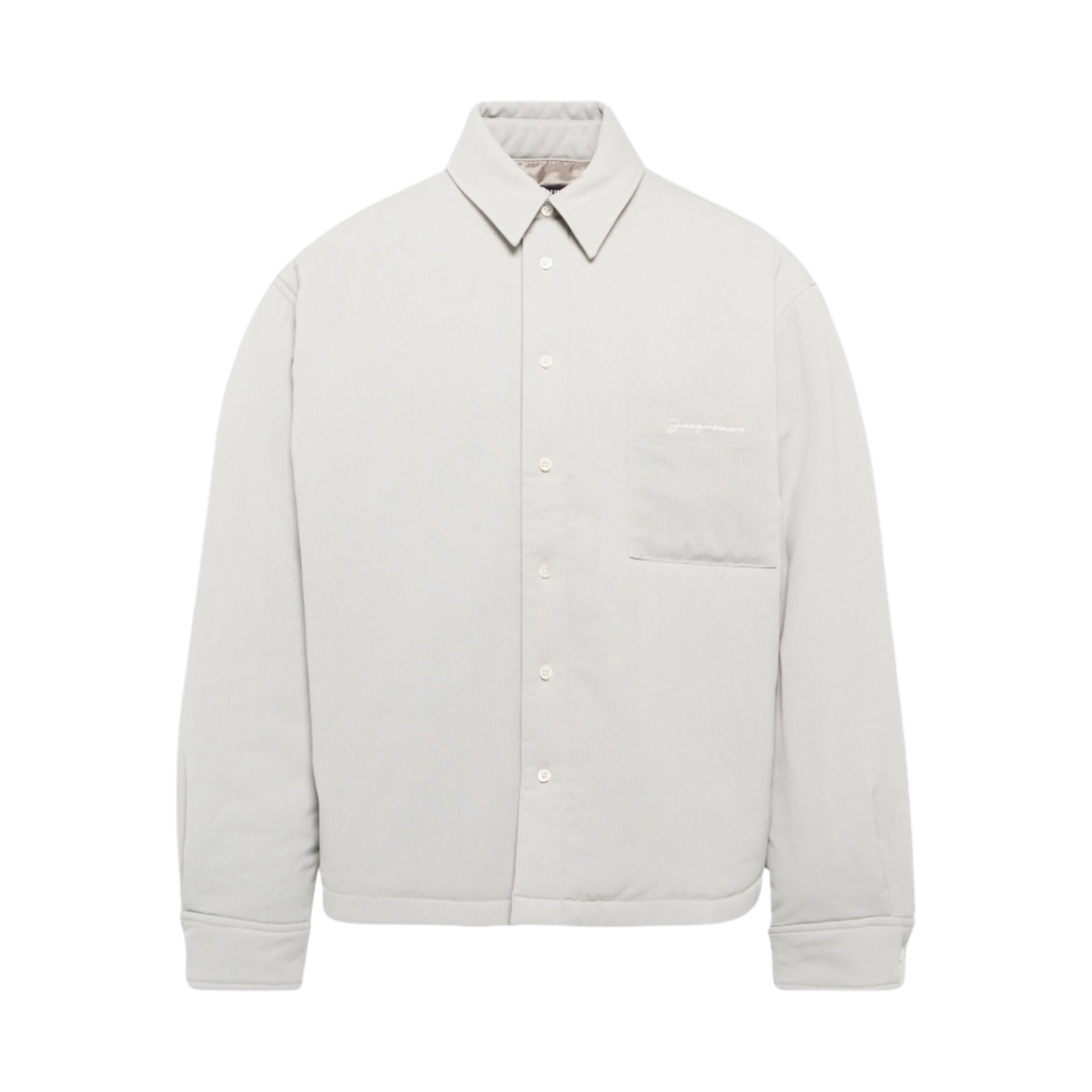 216SH104-1004-910 Jacquemus La Chemise Boulanger Overshirt Light Grey