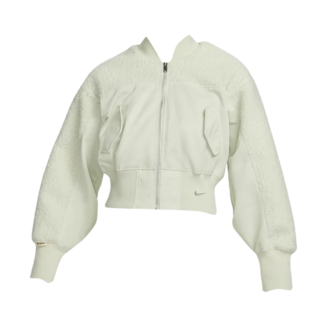 FB8779-020 (W) Nike NSW High-Pile Fleece Bomber Jacket Sea Glass - Asia