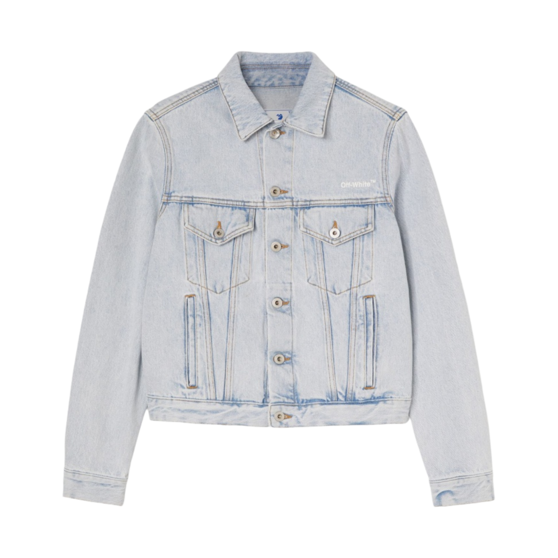 (W) 오프화이트 다이애그 레귤러 자켓 라이트 블루((W) Off-White Diag Regular Jacket Light Blue)