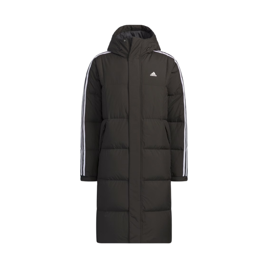 아디다스 3S 롱 다운 자켓 블랙 - KR 사이즈(Adidas 3S Long Down Jacket Black - KR sizing)