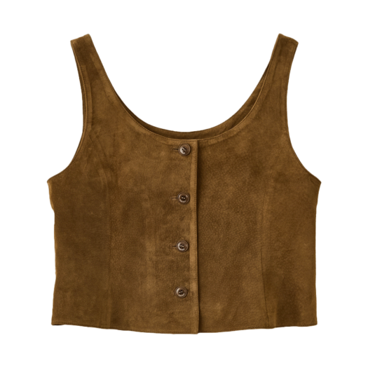 P0000BZE Tannat T/T Yobby Suede Vest Brown