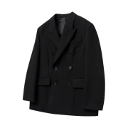 TNGT Daddy-fit Peaked Double Twill Set-up Jacket Black
