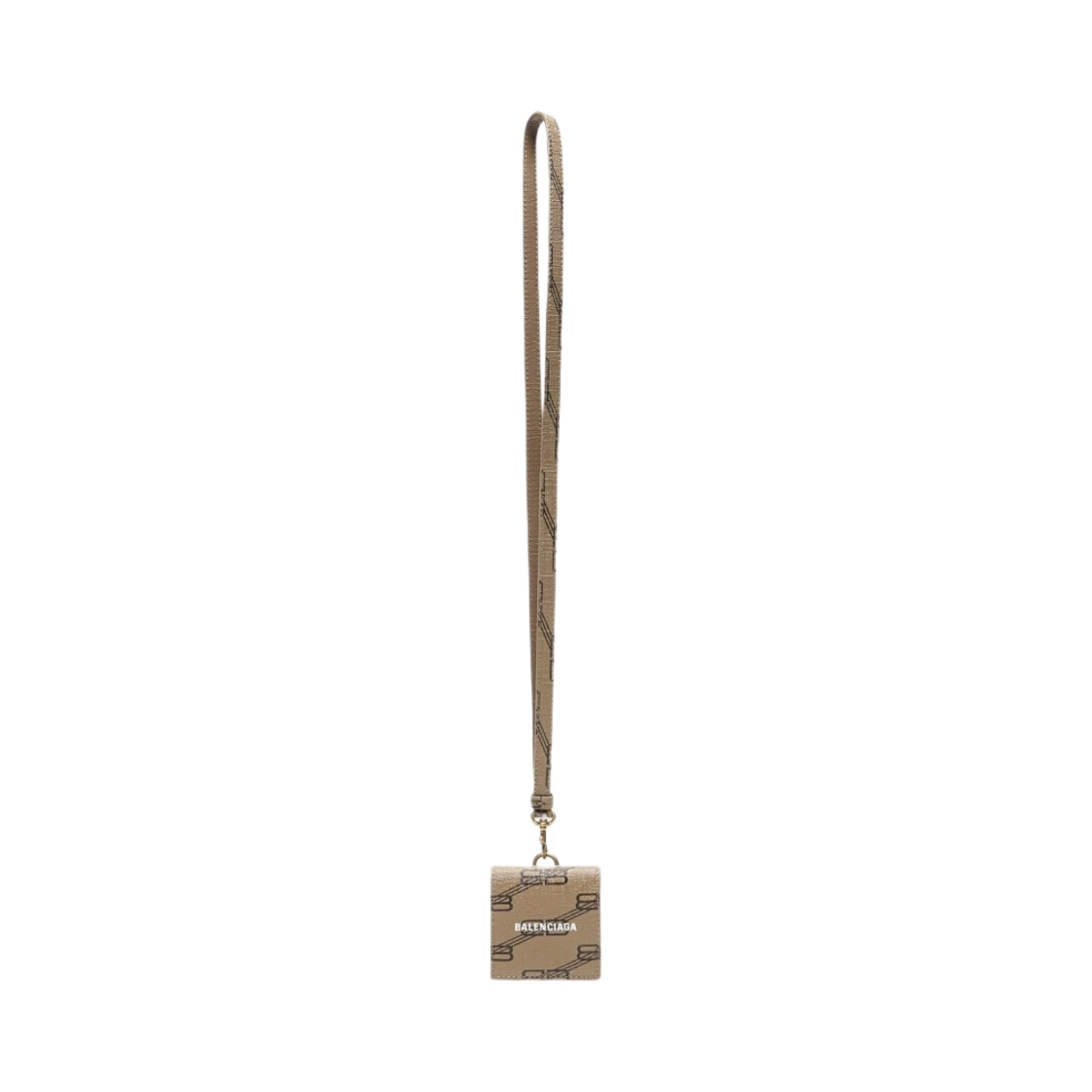 발렌시아가 시그니쳐 이어팟 홀더 BB 모노그램 코티드 캔버스 베이지(Balenciaga Signature Earpods Holder BB Monogram Coated Canvas Beige) - 1