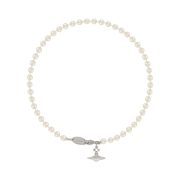 Vivienne Westwood Simonetta Pearl Necklace Silver