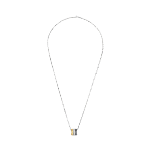 M00675 Louis Vuitton Monogram Bold Necklace Dark Ruthenium Gold Silver