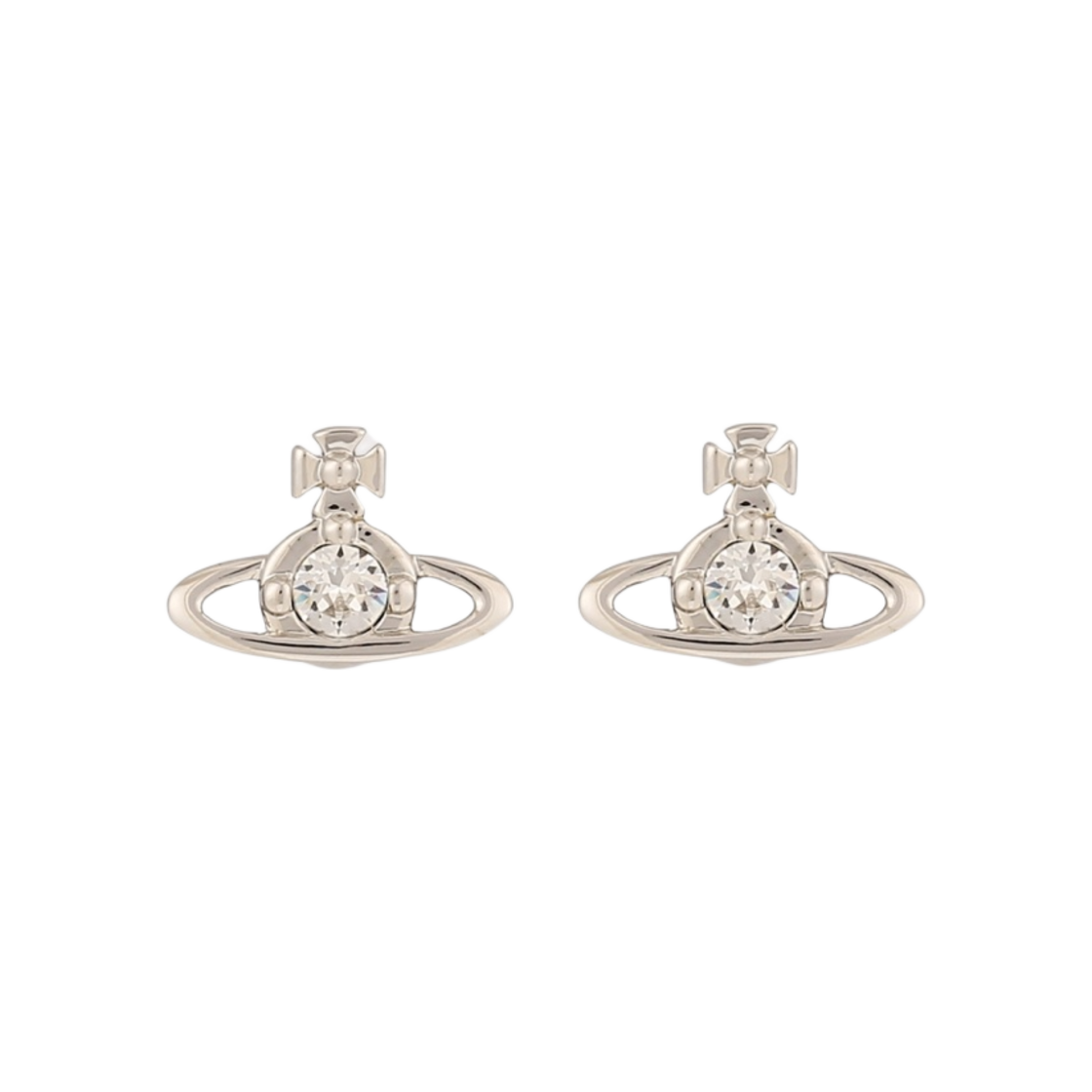 (W) 비비안 웨스트우드 나노 솔리테어 이어링 실버((W) Vivienne Westwood Nano Solitaire Earrings Silver) - 1