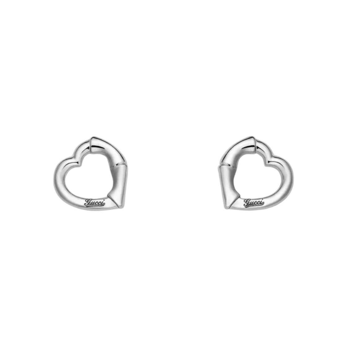 구찌 뱀부 하트 이어링 실버(Gucci Bamboo Heart Earring Silver) - 1