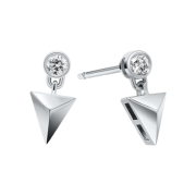 Miko Arrow Semi Drop 1 Diamond Earring White Gold
