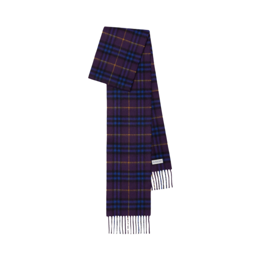 Burberry Narrow Check Cashmere Scarf Ribbon