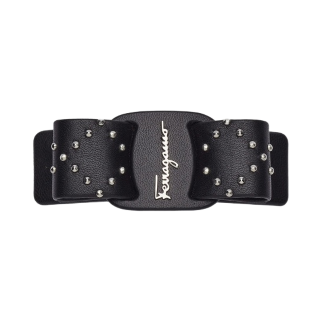 (W) 페라가모 비바 보우 헤어 클립 블랙((W) Ferragamo Viva Bow Hair Clip Black) - 1
