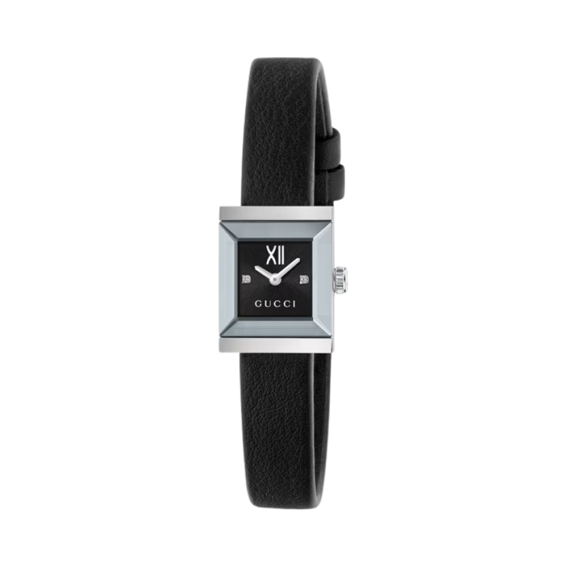 YA128538 (W) Gucci G-Frame Quartz 18mm Leather Black