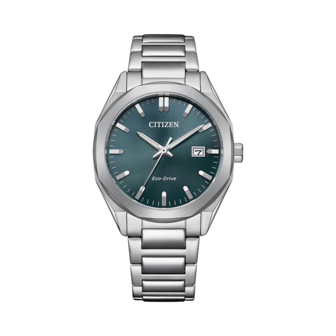 시티즌 에코드라이브 젠츠 38mm 스테인리스 스틸 그린 실버(Citizen Eco-Drive Gents 38mm Stainless Steel Green Silver)