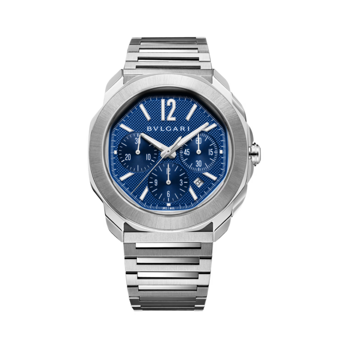 불가리 옥토 로마 42mm 워치 스테인리스 스틸 블루(Bulgari Octo Roma 42mm Watch Stainless Steel Blue)
