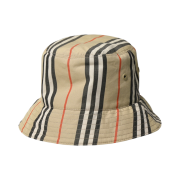 Burberry Reversible Icon Stripe Bucket Hat Archive Beige Black