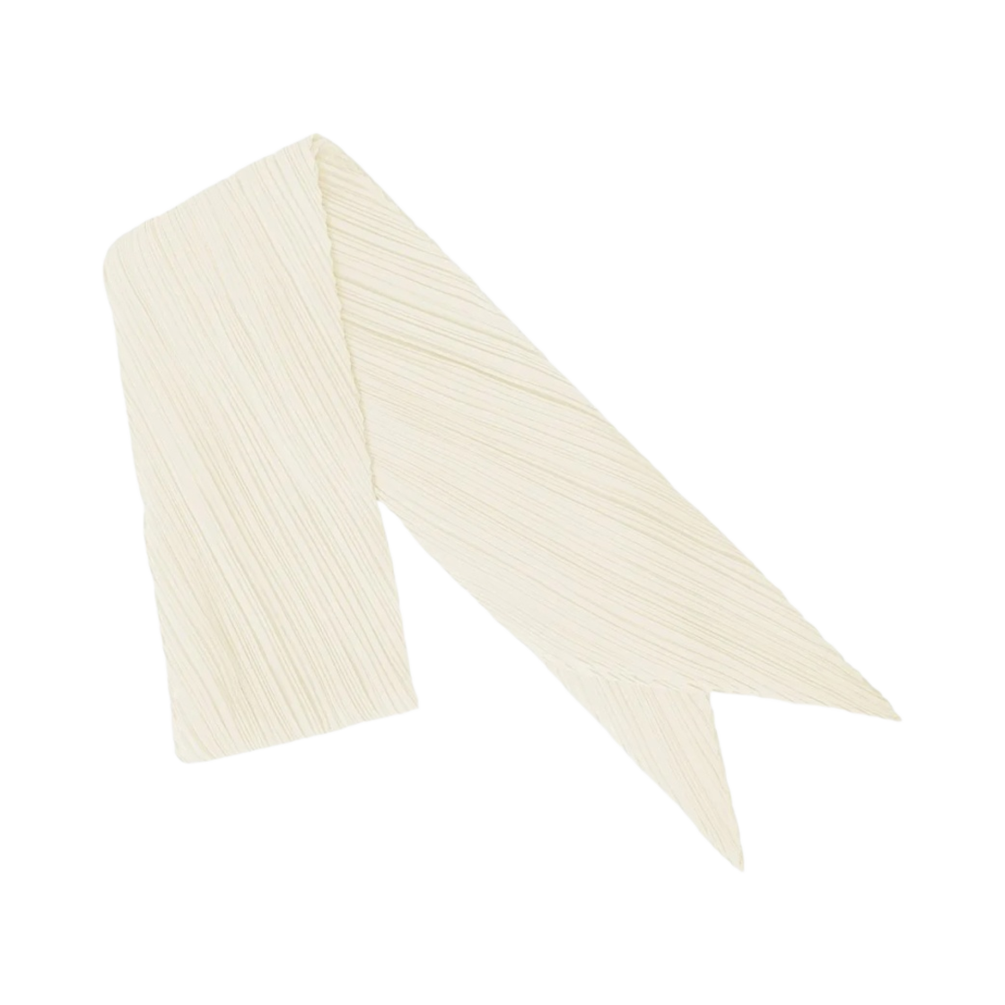 AD001-01 (W) Pleats Please Issey Miyake Basic Scarf White